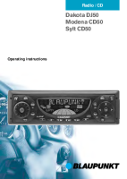 Blaupunkt Dakota-DJ-50 - Owners Manual